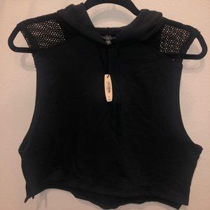 Victoria’s Secret Cropped Hooded Tank Sweatshirt